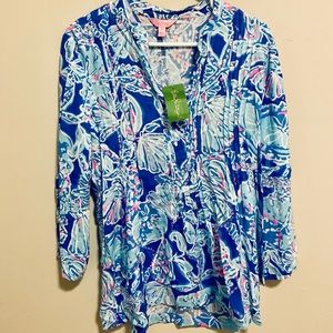 NWT Lilly Pulitzer Sarasota Tunic Into the Deep M